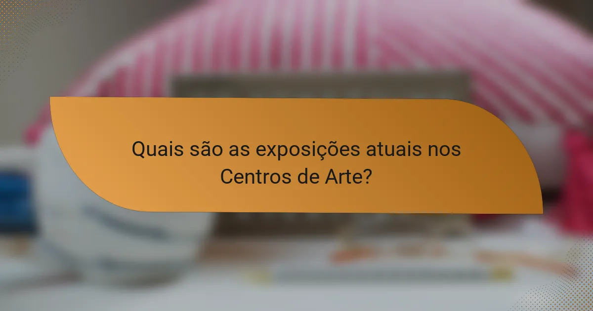Quais são as exposições atuais nos Centros de Arte?